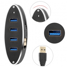 四口鋁合金USB3.0充電集線器