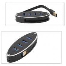 四口鋁合金USB3.0充電集線器