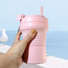 限塑禮品折疊矽膠水杯