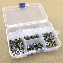 透明滑扣5格密封整理收納盒