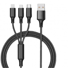 編織三合一充電線