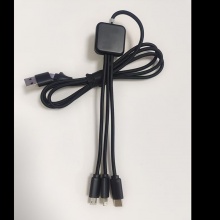 發光LOGO二拖三充電線