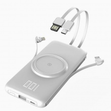 自帶線無線充電寶