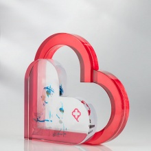 愛心水晶獎杯