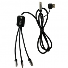 發光LOGO二拖三充電線